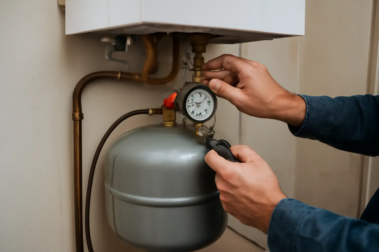 Как накачать расширительный бак в котле Baxi