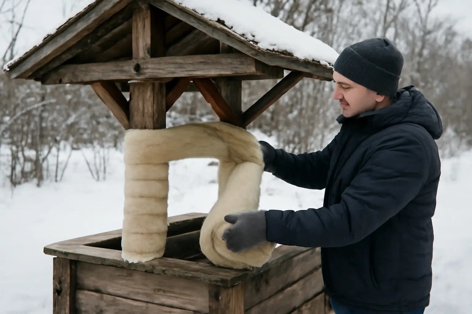 Как утеплить колодец: оголовок, горловина, кольца