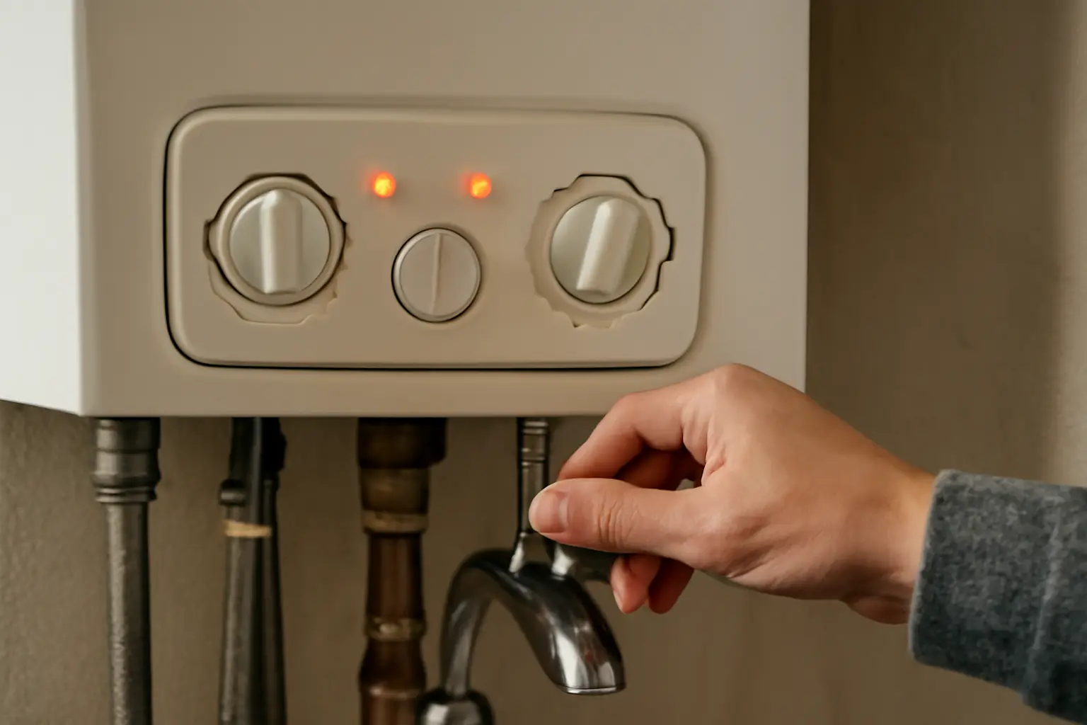 Котёл Navien включается и выключается при открытии горячей воды